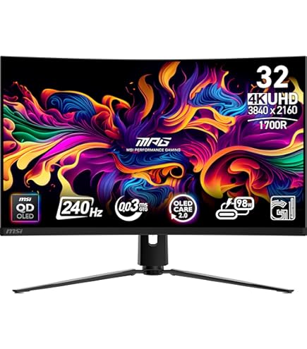 MSK MSI MPG 322URX QD-OLED 32-inch 3840 x 2160 (UHD) Computer Monitor